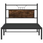 vidaXL Posteľný rám bez matraca dymový dub 100x190 cm kompozitné drevo – Obrázok 6