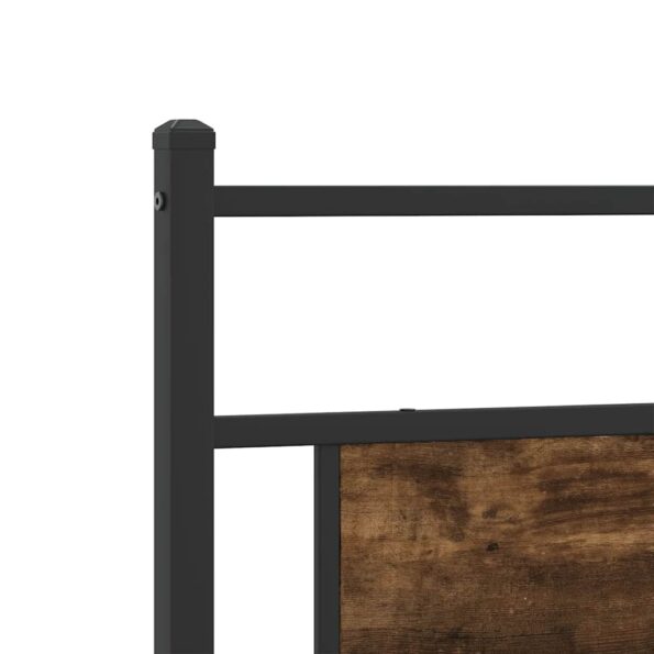 vidaXL Posteľný rám bez matraca dymový dub 100x190 cm kompozitné drevo – Obrázok 9