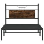 vidaXL Posteľný rám bez matraca dymový dub 100x200 cm kompozitné drevo – Obrázok 6