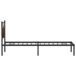 vidaXL Posteľný rám bez matraca dymový dub 100x200 cm kompozitné drevo – Obrázok 7
