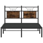 vidaXL Posteľný rám bez matraca dymový dub 120x190 cm borovicový masív – Obrázok 6