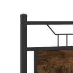 vidaXL Posteľný rám bez matraca dymový dub 120x190 cm borovicový masív – Obrázok 9