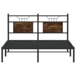 vidaXL Posteľný rám bez matraca dymový dub 137x190 cm kompozitné drevo – Obrázok 6