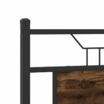 vidaXL Posteľný rám bez matraca dymový dub 137x190 cm kompozitné drevo – Obrázok 9