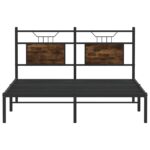 vidaXL Posteľný rám bez matraca dymový dub 140x190 cm kompozitné drevo – Obrázok 6