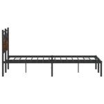 vidaXL Posteľný rám bez matraca dymový dub 140x190 cm kompozitné drevo – Obrázok 7