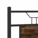 vidaXL Posteľný rám bez matraca dymový dub 140x190 cm kompozitné drevo – Obrázok 9