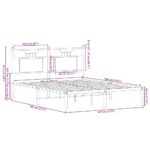 vidaXL Posteľný rám bez matraca dymový dub 140x190 cm kompozitné drevo – Obrázok 11