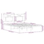 vidaXL Posteľný rám bez matraca dymový dub 140x200 cm kompozitné drevo – Obrázok 11