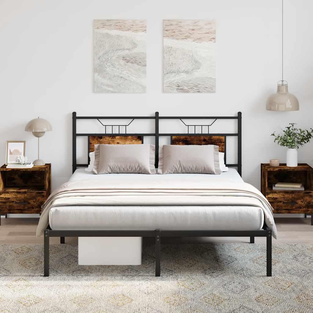 VXL8721158679758_m_en_hd_1.jpg vidaXL Posteľný rám bez matraca dymový dub 140x200 cm kompozitné drevo – Obrázok 1