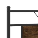 vidaXL Posteľný rám bez matraca dymový dub 160x200 cm kompozitné drevo – Obrázok 9
