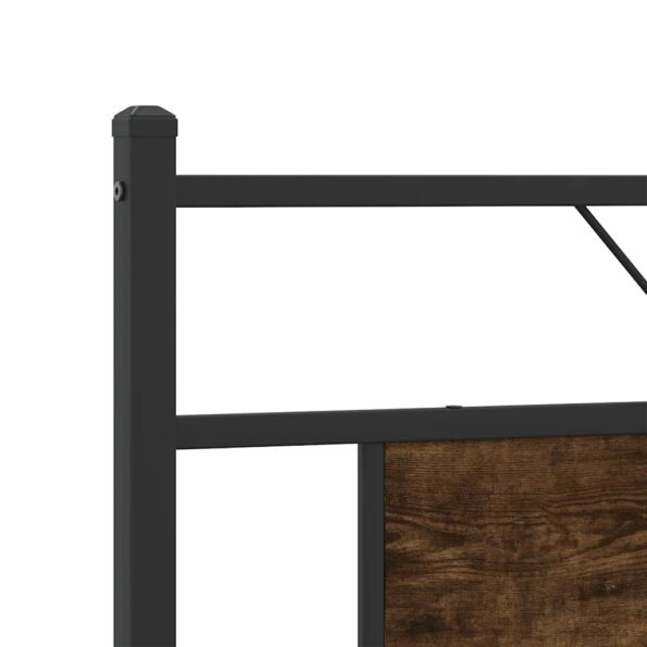 vidaXL Posteľný rám bez matraca dymový dub 160x200 cm kompozitné drevo – Obrázok 9