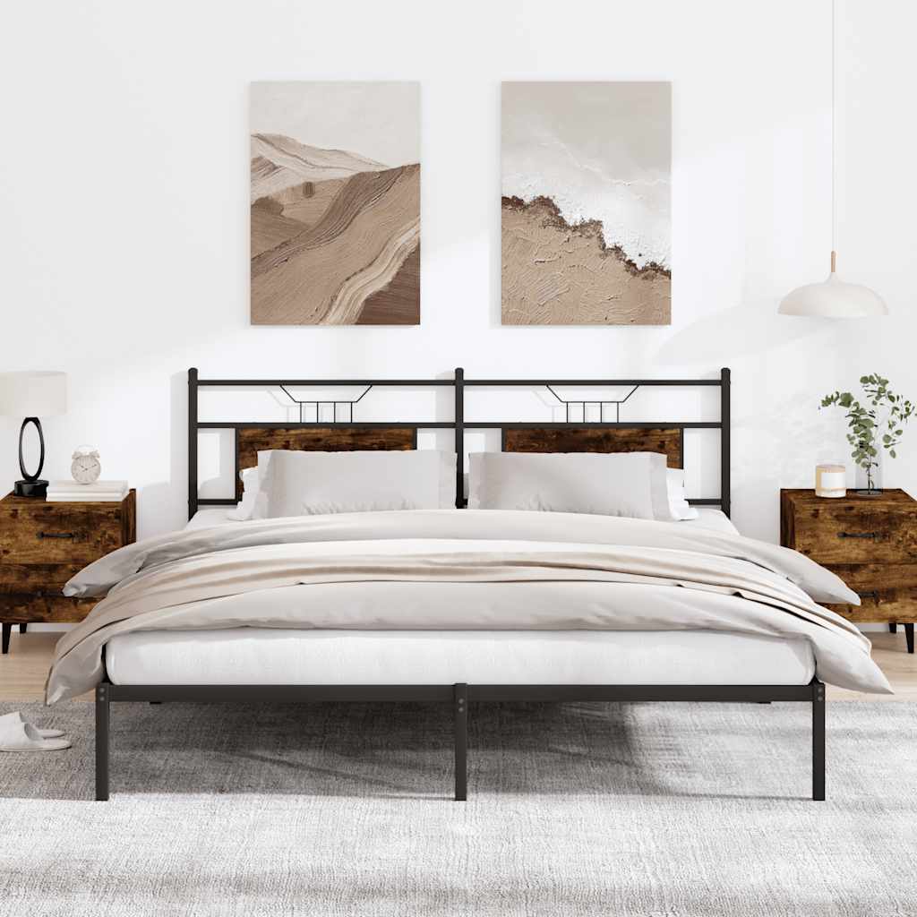 VXL8721158679772_m_en_hd_1.jpg vidaXL Posteľný rám bez matraca dymový dub 160x200 cm kompozitné drevo – Obrázok 1
