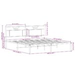 vidaXL Posteľný rám bez matraca dymový dub 183x213 cm kompozitné drevo – Obrázok 11