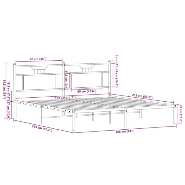 VXL8721158679796_g_en_hd_9.jpg vidaXL Posteľný rám bez matraca dymový dub 183x213 cm kompozitné drevo – Obrázok 11