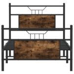 vidaXL Posteľný rám bez matraca dymový dub 90x200 cm kompozitné drevo – Obrázok 6