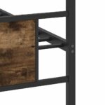 vidaXL Posteľný rám bez matraca dymový dub 90x200 cm kompozitné drevo – Obrázok 10