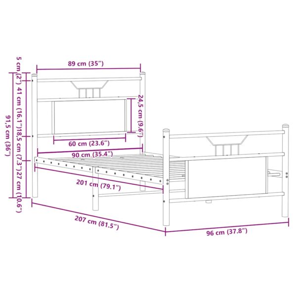 VXL8721158679857_g_en_hd_9.jpg vidaXL Posteľný rám bez matraca dymový dub 90x200 cm kompozitné drevo – Obrázok 11