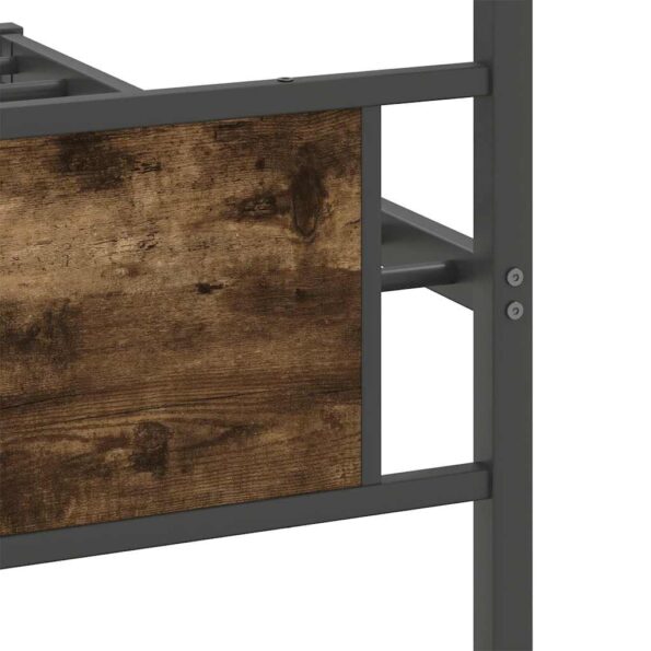 VidaXL Rám postele bez matraca tmavý dub 107x203 cm kompozitné drevo – Obrázok 10