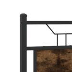 vidaXL Posteľný rám bez matraca dymový dub 120x200 cm kompozitné drevo – Obrázok 9