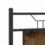 vidaXL Posteľný rám bez matraca dymový dub 137x190 cm kompozitné drevo – Obrázok 9