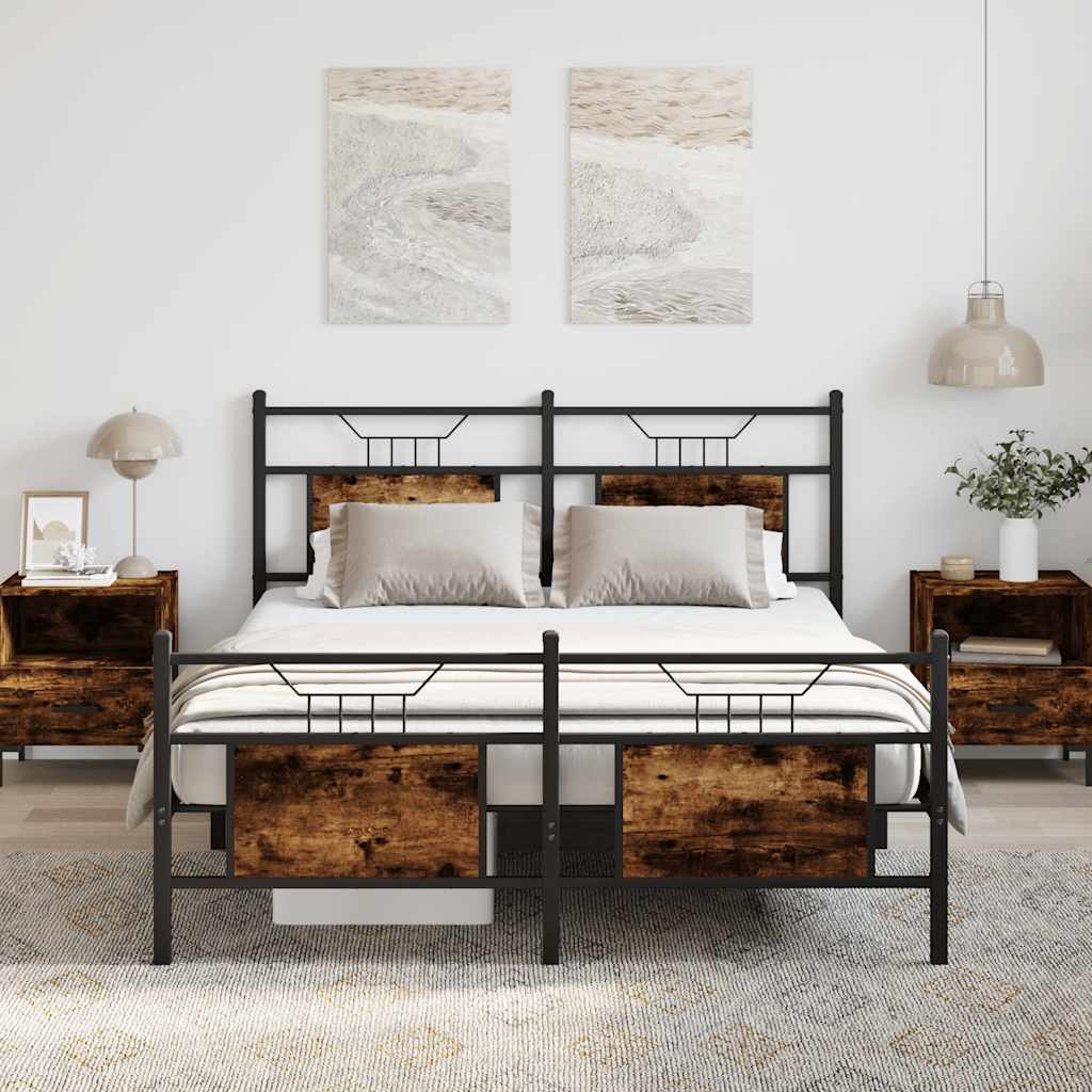 VXL8721158679918_m_en_hd_1.jpg vidaXL Posteľný rám bez matraca dymový dub 137x190 cm kompozitné drevo – Obrázok 1