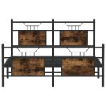 vidaXL Posteľný rám bez matraca dymový dub 140x190 cm kompozitné drevo – Obrázok 6