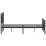 vidaXL Posteľný rám bez matraca dymový dub 140x190 cm kompozitné drevo – Obrázok 7