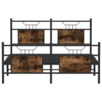 vidaXL Posteľný rám bez matraca dymový dub 140x200 cm kompozitné drevo – Obrázok 6