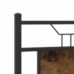 vidaXL Posteľný rám bez matraca dymový dub 140x200 cm kompozitné drevo – Obrázok 9