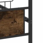 vidaXL Posteľný rám bez matraca dymový dub 140x200 cm kompozitné drevo – Obrázok 10