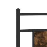 vidaXL Čelo postele, tmavý dub 80 cm, kompozitné drevo a oceľ – Obrázok 7