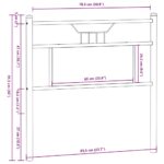 vidaXL Čelo postele, tmavý dub 80 cm, kompozitné drevo a oceľ – Obrázok 8