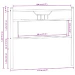 vidaXL Čelo postele, tmavý dub 107 cm, kompozitné drevo a oceľ – Obrázok 8