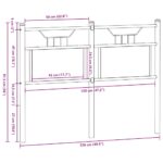 vidaXL Čelo postele, tmavý dub 120 cm, kompozitné drevo a oceľ – Obrázok 8