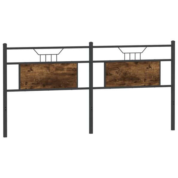 VXL8721158680105_g_en_hd_4.jpg vidaXL Čelo postele, tmavý dub 180 cm, kompozitné drevo a oceľ – Obrázok 6