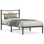 vidaXL Posteľný rám bez matraca dub sonoma 80x200 cm kompozitné drevo – Obrázok 2