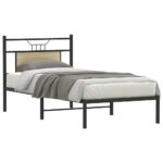 vidaXL Posteľný rám bez matraca dub sonoma 80x200 cm kompozitné drevo – Obrázok 3