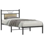 vidaXL Posteľný rám bez matraca dub sonoma 90x190 cm kompozitné drevo – Obrázok 3