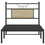 vidaXL Posteľný rám bez matraca dub sonoma 90x190 cm kompozitné drevo – Obrázok 6