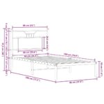 vidaXL Posteľný rám bez matraca dub sonoma 90x190 cm kompozitné drevo – Obrázok 11