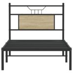 vidaXL Posteľný rám bez matraca dub sonoma 90x200 cm kompozitné drevo – Obrázok 6