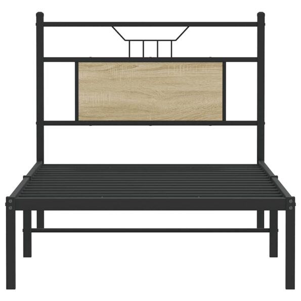 vidaXL Posteľný rám bez matraca dub sonoma 90x200 cm kompozitné drevo – Obrázok 6