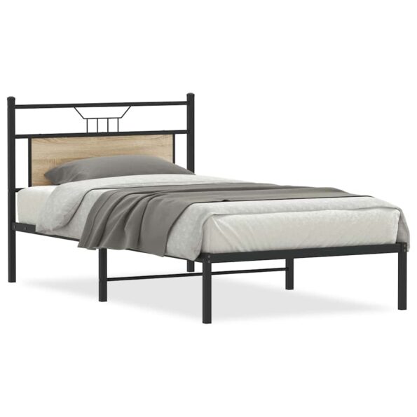 VXL8721158680174_a_en_hd_1.jpg vidaXL Posteľný rám bez matraca dub sonoma 100x190 cm kompozitné drevo – Obrázok 2