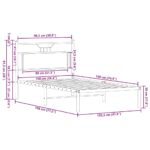 vidaXL Posteľný rám bez matraca dub sonoma 100x190 cm kompozitné drevo – Obrázok 11