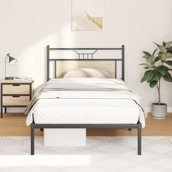 VXL8721158680174_m_en_hd_1.jpg vidaXL Posteľný rám bez matraca dub sonoma 100x190 cm kompozitné drevo – Obrázok 1
