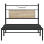 vidaXL Posteľný rám bez matraca dub sonoma 100x200 cm kompozitné drevo – Obrázok 6