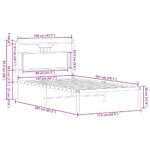 vidaXL Posteľný rám bez matraca dub sonoma 107x203 cm kompozitné drevo – Obrázok 11