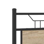 vidaXL Posteľný rám bez matraca dub sonoma 120x190 cm kompozitné drevo – Obrázok 9