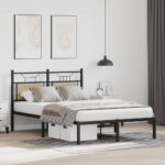 vidaXL Posteľný rám bez matraca dub sonoma 120x200 cm kompozitné drevo – Obrázok 4